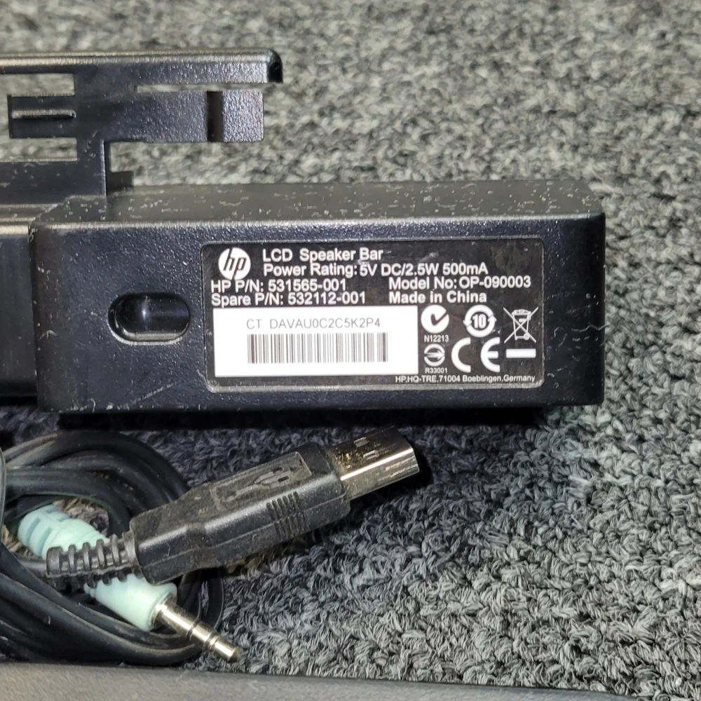 6x HP LCD Speaker Bar Soundbar | MODEL: OP-090003 | Power & Audio TESTED | USED